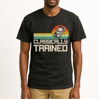90' Retro Sunset Classically Trained Gaming Design, Game Lover Gift For Men Boys Tall T-Shirt
