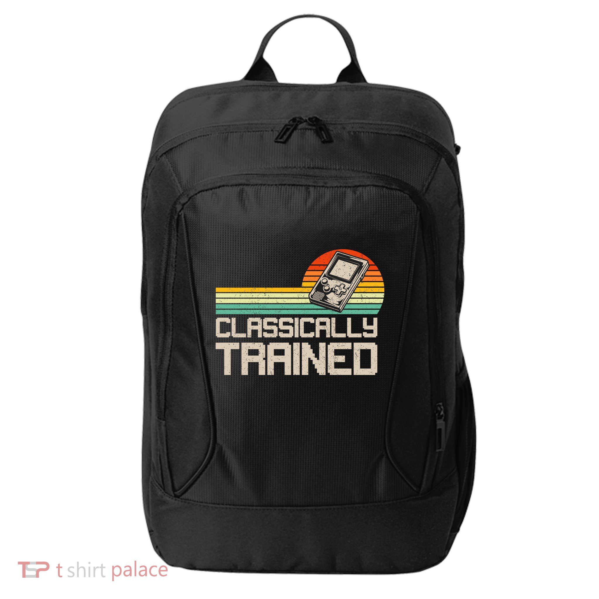 90' Retro Sunset Classically Trained Gaming Design, Game Lover Gift For Men Boys City Backpack