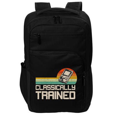 90' Retro Sunset Classically Trained Gaming Design, Game Lover Gift For Men Boys Impact Tech Backpack