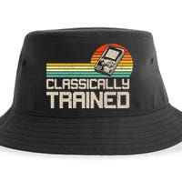 90' Retro Sunset Classically Trained Gaming Design, Game Lover Gift For Men Boys Sustainable Bucket Hat