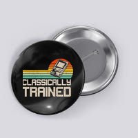 90' Retro Sunset Classically Trained Gaming Design, Game Lover Gift For Men Boys Button