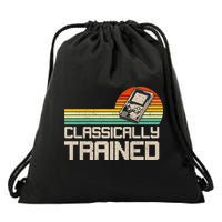 90' Retro Sunset Classically Trained Gaming Design, Game Lover Gift For Men Boys Drawstring Bag
