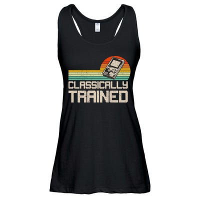 90' Retro Sunset Classically Trained Gaming Design, Game Lover Gift For Men Boys Ladies Essential Flowy Tank