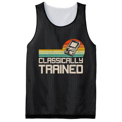 90' Retro Sunset Classically Trained Gaming Design, Game Lover Gift For Men Boys Mesh Reversible Basketball Jersey Tank