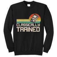 90' Retro Sunset Classically Trained Gaming Design, Game Lover Gift For Men Boys Tall Sweatshirt