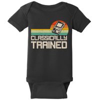 90' Retro Sunset Classically Trained Gaming Design, Game Lover Gift For Men Boys Baby Bodysuit