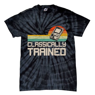 90' Retro Sunset Classically Trained Gaming Design, Game Lover Gift For Men Boys Tie-Dye T-Shirt
