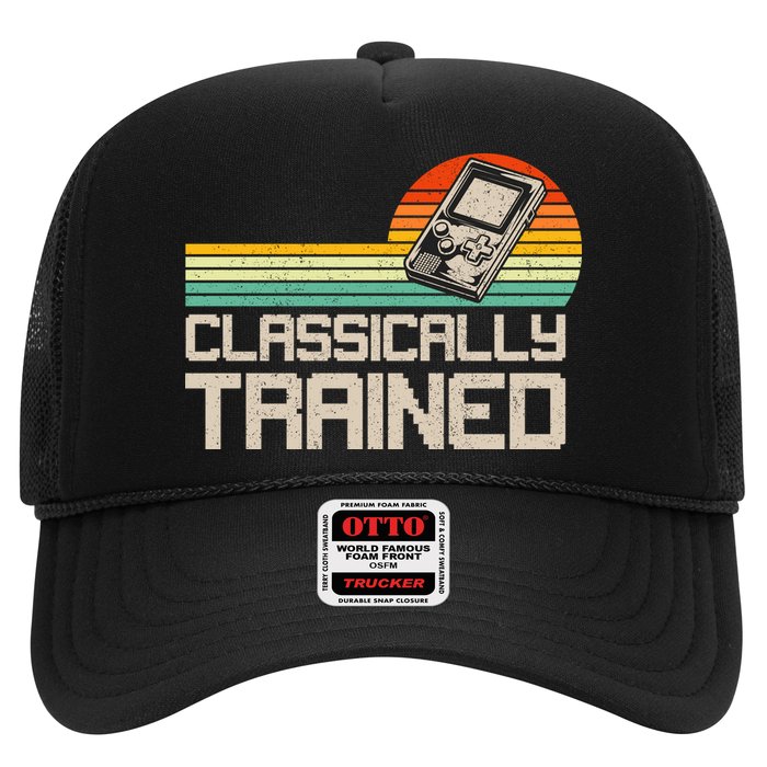 90' Retro Sunset Classically Trained Gaming Design, Game Lover Gift For Men Boys Trucker Hat