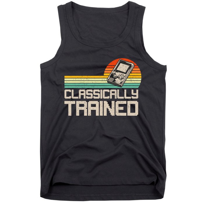 90' Retro Sunset Classically Trained Gaming Design, Game Lover Gift For Men Boys Tank Top