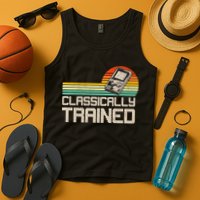 90' Retro Sunset Classically Trained Gaming Design, Game Lover Gift For Men Boys Tank Top