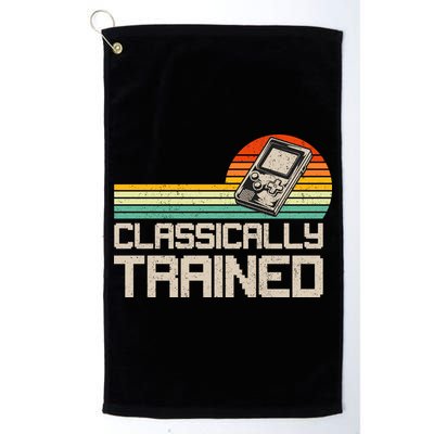 90' Retro Sunset Classically Trained Gaming Design, Game Lover Gift For Men Boys Golf Towel