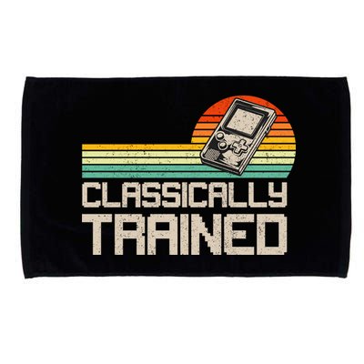 90' Retro Sunset Classically Trained Gaming Design, Game Lover Gift For Men Boys Microfiber Hand Towel