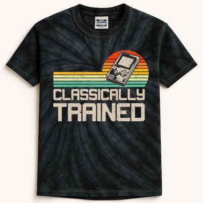 90' Retro Sunset Classically Trained Gaming Design, Game Lover Gift For Men Boys Kids Tie-Dye T-Shirt