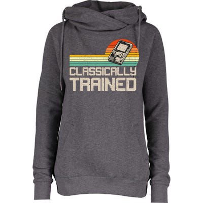 90' Retro Sunset Classically Trained Gaming Design, Game Lover Gift For Men Boys Womens Funnel Neck Pullover Hood