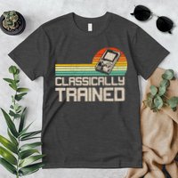 90' Retro Sunset Classically Trained Gaming Design, Game Lover Gift For Men Boys Premium T-Shirt