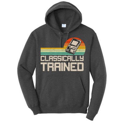 90' Retro Sunset Classically Trained Gaming Design, Game Lover Gift For Men Boys Tall Hoodie