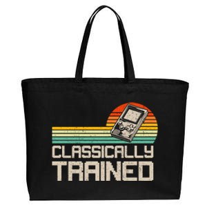 90' Retro Sunset Classically Trained Gaming Design, Game Lover Gift For Men Boys Cotton Canvas Jumbo Tote