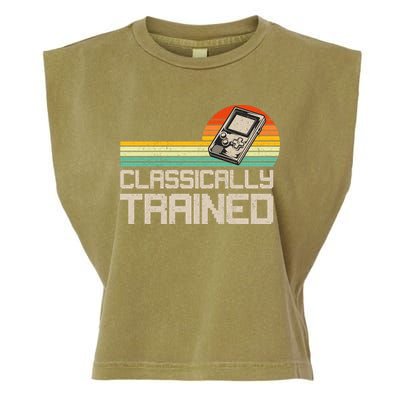 90' Retro Sunset Classically Trained Gaming Design, Game Lover Gift For Men Boys Garment-Dyed Women's Muscle Tee