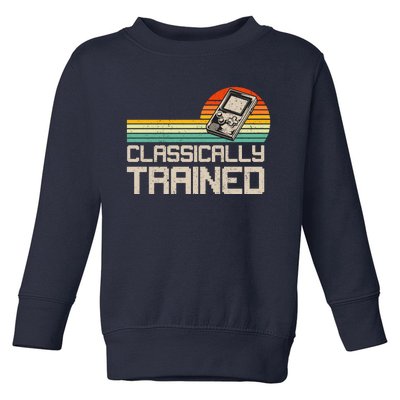 90' Retro Sunset Classically Trained Gaming Design, Game Lover Gift For Men Boys Toddler Sweatshirt