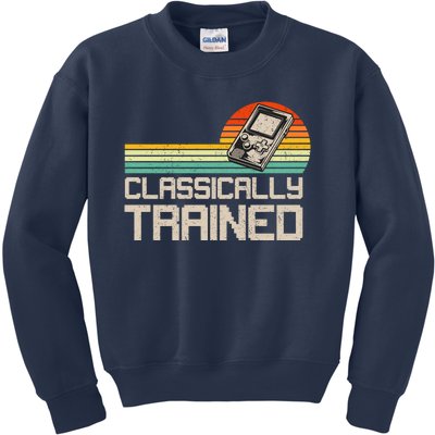 90' Retro Sunset Classically Trained Gaming Design, Game Lover Gift For Men Boys Kids Sweatshirt