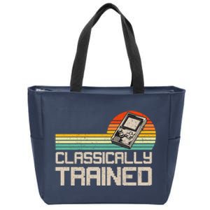 90' Retro Sunset Classically Trained Gaming Design, Game Lover Gift For Men Boys Zip Tote Bag