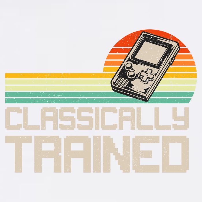 90' Retro Sunset Classically Trained Gaming Design, Game Lover Gift For Men Boys Garment-Dyed Sweatshirt