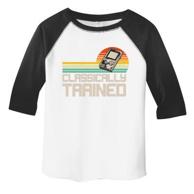 90' Retro Sunset Classically Trained Gaming Design, Game Lover Gift For Men Boys Toddler Fine Jersey T-Shirt