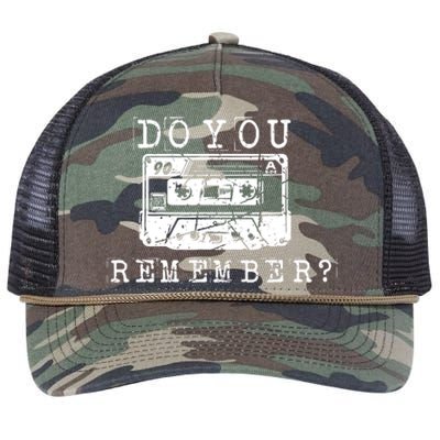 90 Retro Vintage Nostalgia Retro Tape Retro Rope Trucker Hat Cap