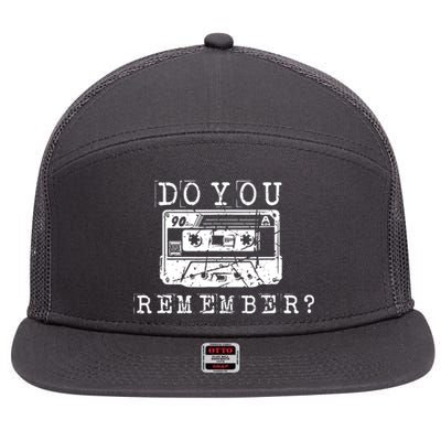 90 Retro Vintage Nostalgia Retro Tape 7 Panel Mesh Trucker Snapback Hat