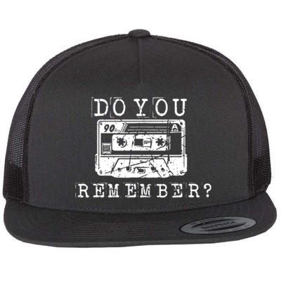 90 Retro Vintage Nostalgia Retro Tape Flat Bill Trucker Hat