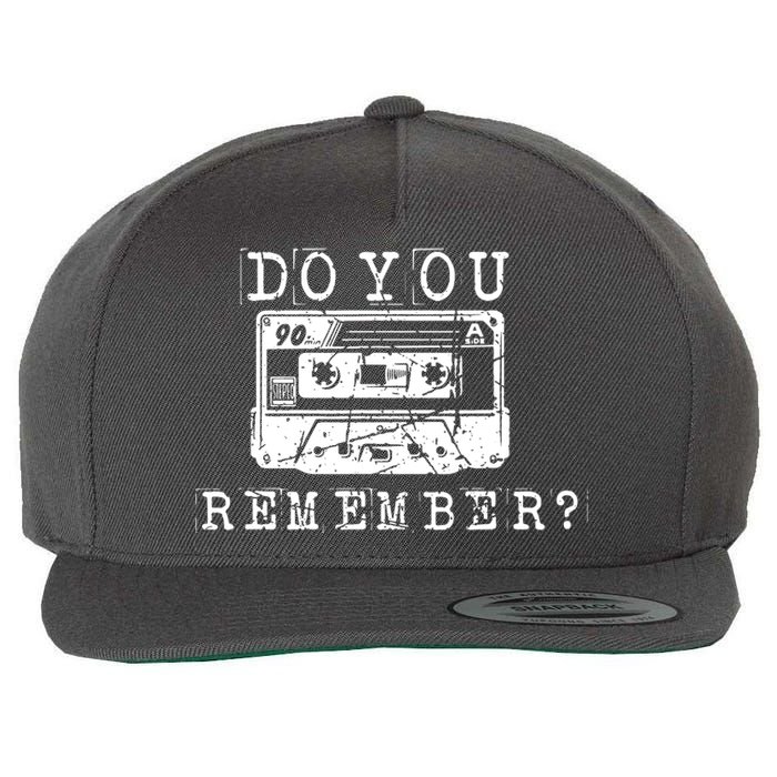 90 Retro Vintage Nostalgia Retro Tape Wool Snapback Cap