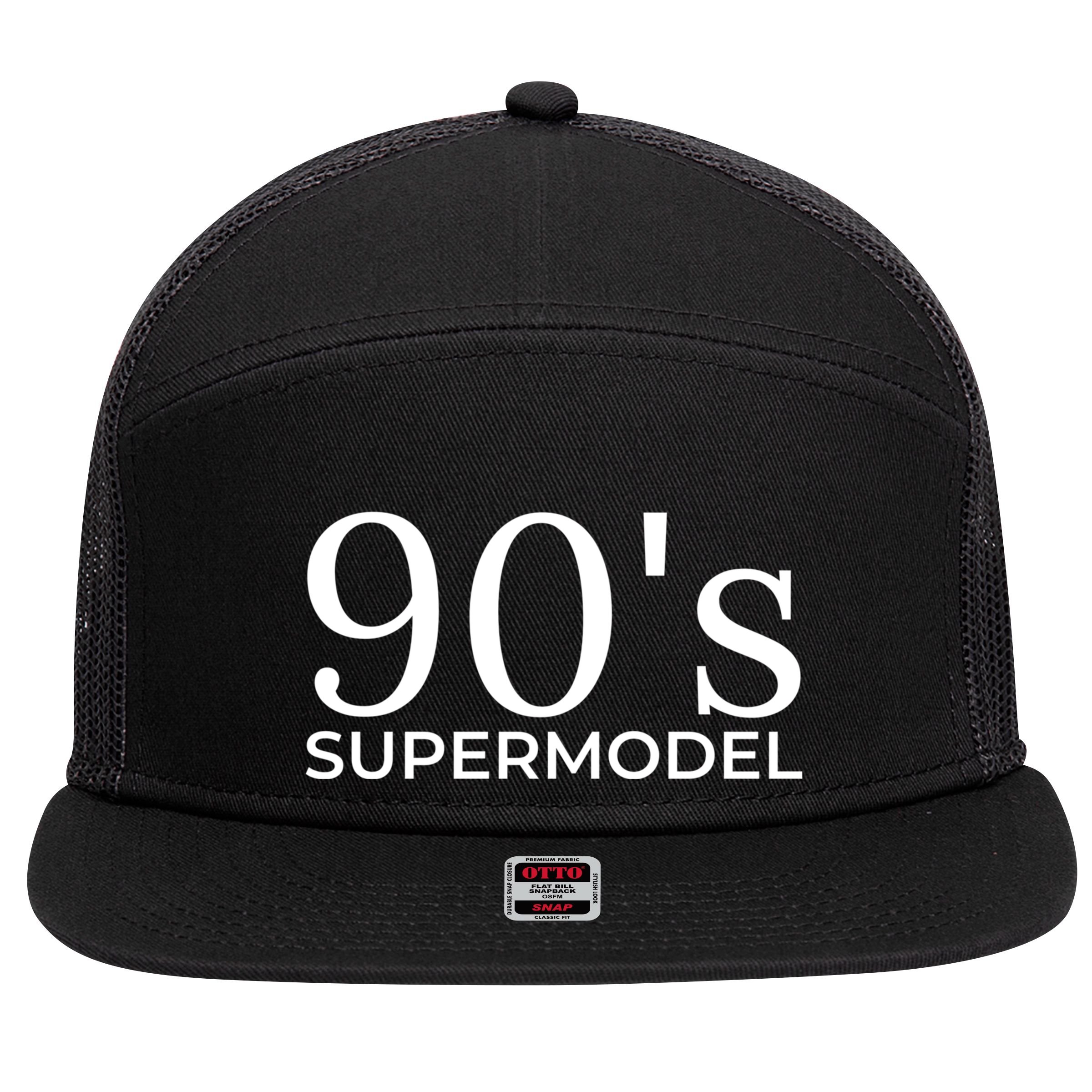 90s Supermodel 7 Panel Mesh Trucker Snapback Hat
