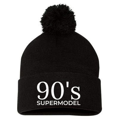 90s Supermodel Pom Pom 12in Knit Beanie