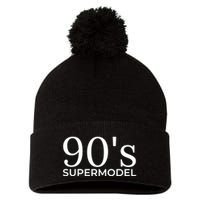 90s Supermodel Pom Pom 12in Knit Beanie
