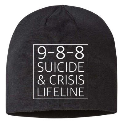 988 Suicide Awareness Crisis Lifeline 988 Sustainable Beanie