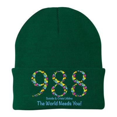 988 Suicide And Crisis Lifeline The World Needs You! Knit Cap Winter Beanie