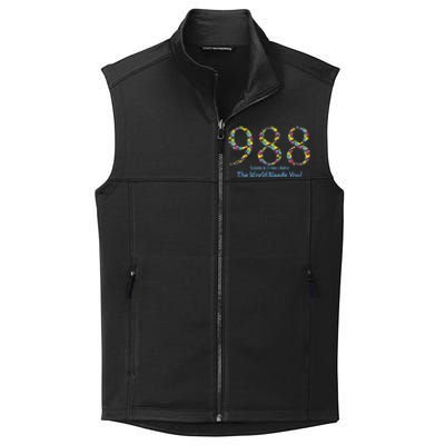 988 Suicide And Crisis Lifeline The World Needs You! Collective Smooth Fleece Vest