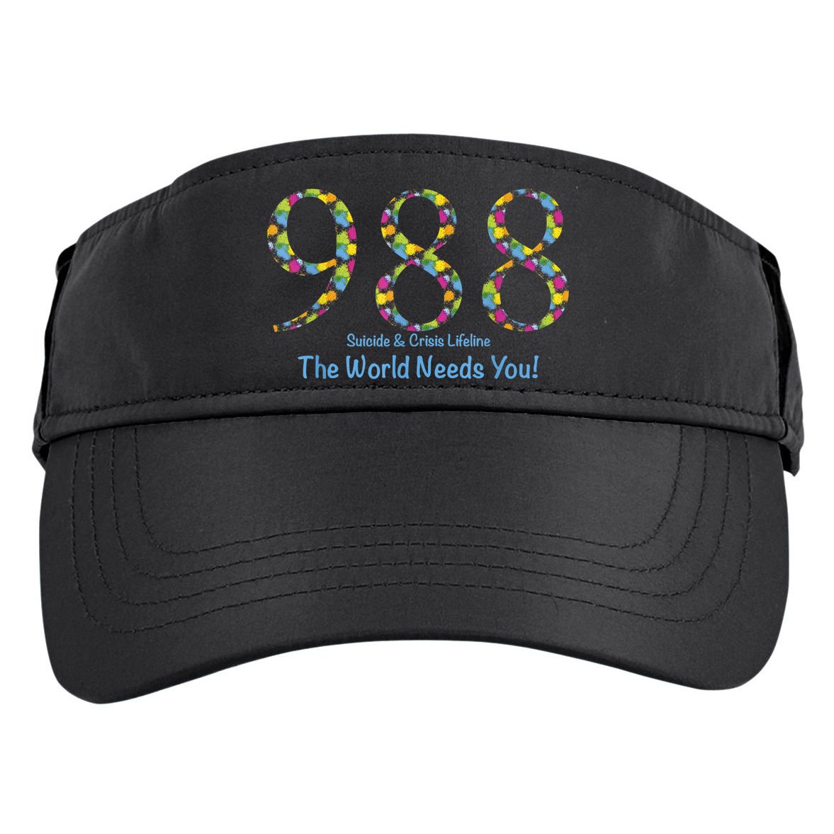 988 Suicide And Crisis Lifeline The World Needs You! Adult Drive Performance Visor