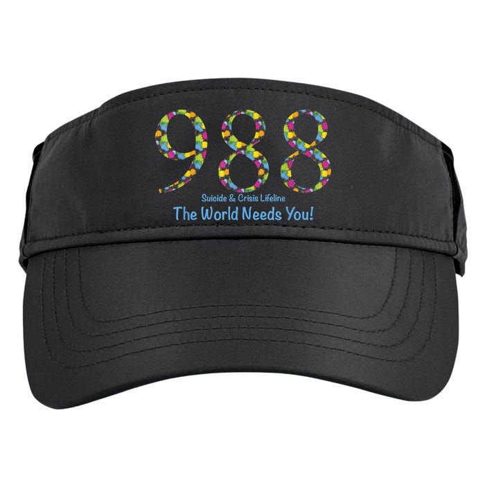 988 Suicide And Crisis Lifeline The World Needs You! Adult Drive Performance Visor