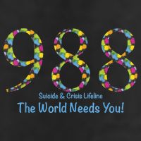 988 Suicide And Crisis Lifeline The World Needs You! Adult Drive Performance Visor