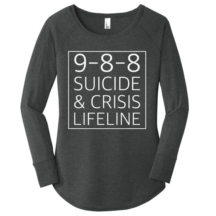 988 Suicide Awareness Crisis Lifeline 988 Women's Perfect Tri Tunic Long Sleeve Shirt