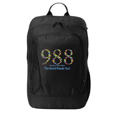 988 Suicide And Crisis Lifeline The World Needs You! City Backpack