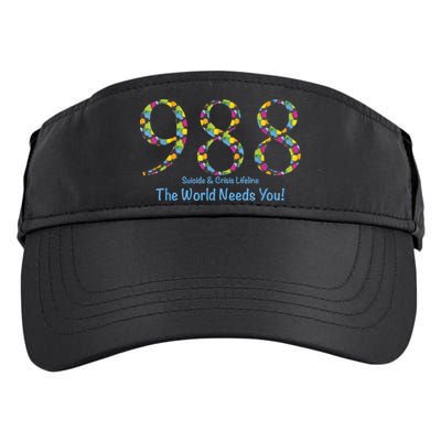 988 Suicide And Crisis Lifeline The World Needs You! Adult Drive Performance Visor