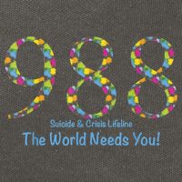 988 Suicide And Crisis Lifeline The World Needs You! Cotton Canvas Backpack