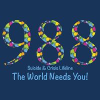 988 Suicide And Crisis Lifeline The World Needs You! 16 in Basic Backpack