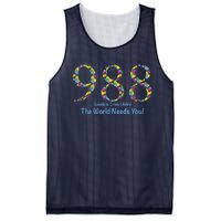 988 Suicide And Crisis Lifeline The World Needs You! Mesh Reversible Basketball Jersey Tank