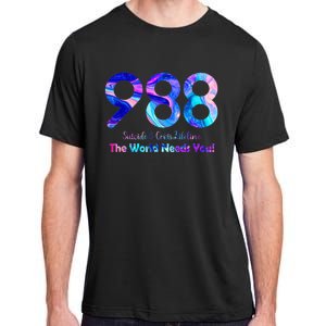 988 Suicide and Crisis Lifeline The World Needs You Adult ChromaSoft Performance T-Shirt