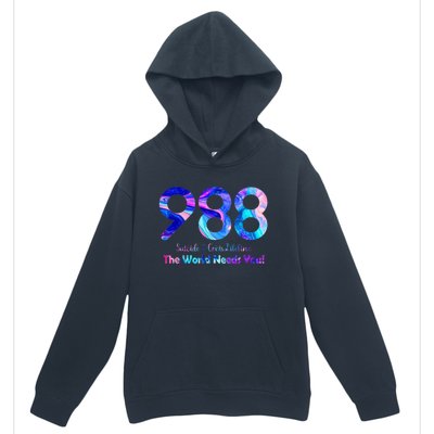 988 Suicide and Crisis Lifeline The World Needs You Urban Pullover Hoodie