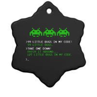 99 Small Bugs In Code Software Engineer Programmer Ceramic Star Ornament