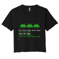 99 Small Bugs In Code Software Engineer Programmer Women's Crop Top Tee